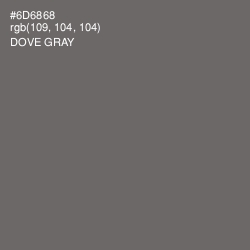 #6D6868 - Dove Gray Color Image